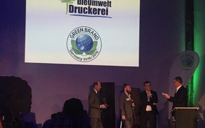 DieUmweltDruckerei mit Green-Brand-Siegel ausgezeichnet