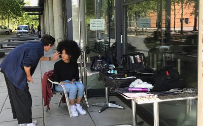 Fashion-Shooting auf der Plaza