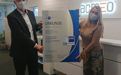 Top Ausbildung: acmeo erhält IHK-Gütesiegel