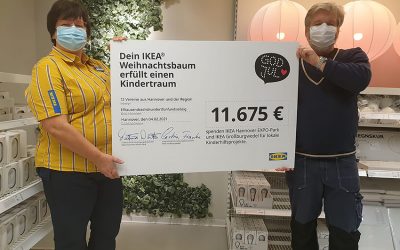Ikea spendet 11.675 Euro für Kinderträume