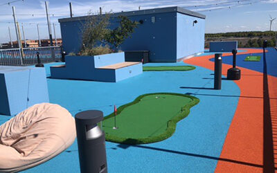 Golfen auf der Dachterrasse